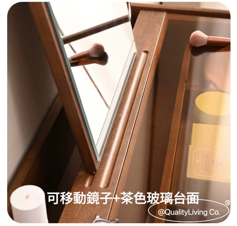 實木梳妝枱抽屜櫃一體