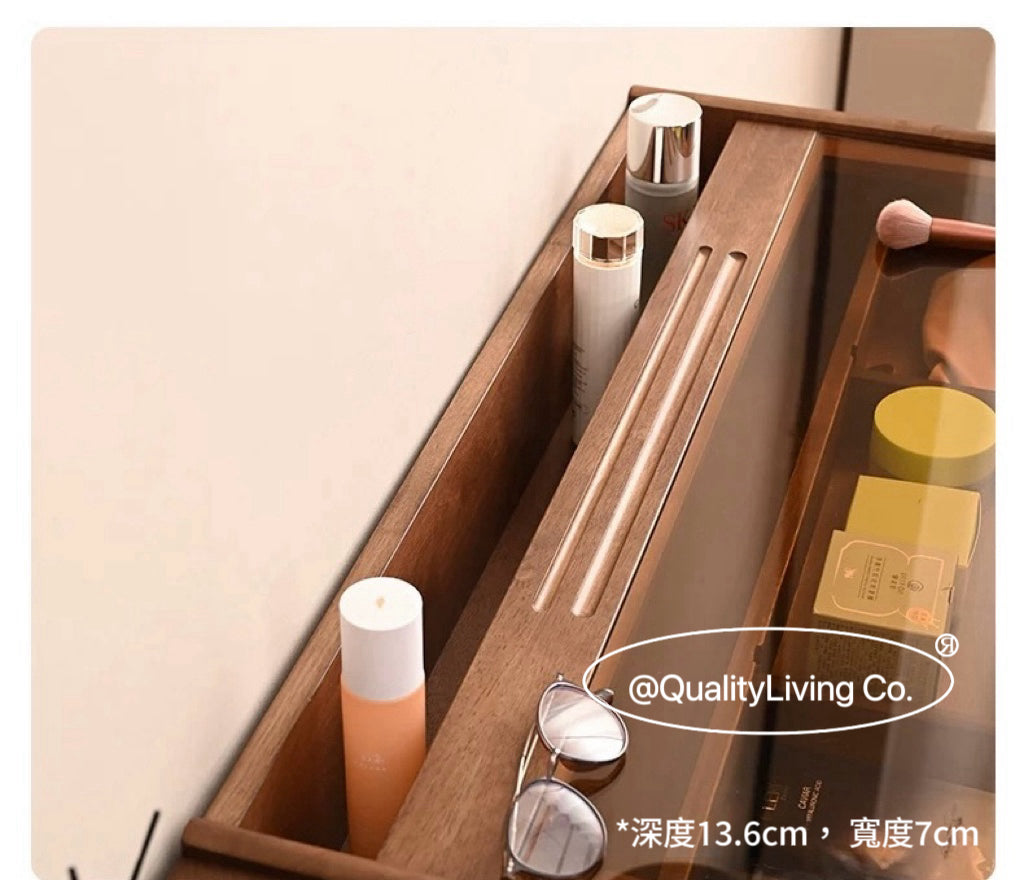 實木梳妝枱抽屜櫃一體