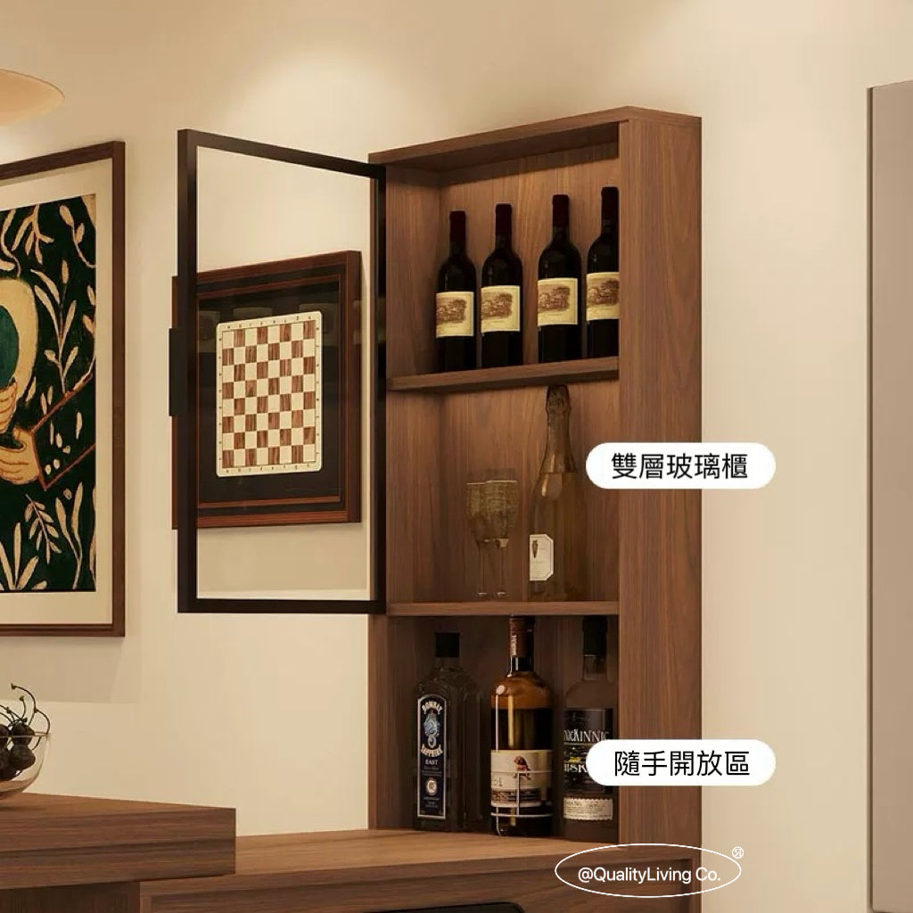 Maple-實木復古伸縮吧檯桌櫃餐桌一體 可定制