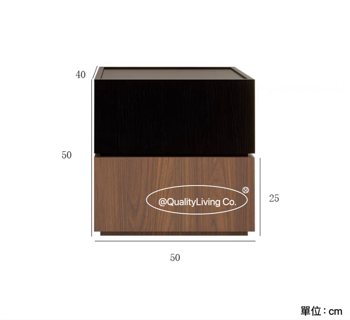 Maple- 實木復古床頭櫃儲物櫃(可訂造)