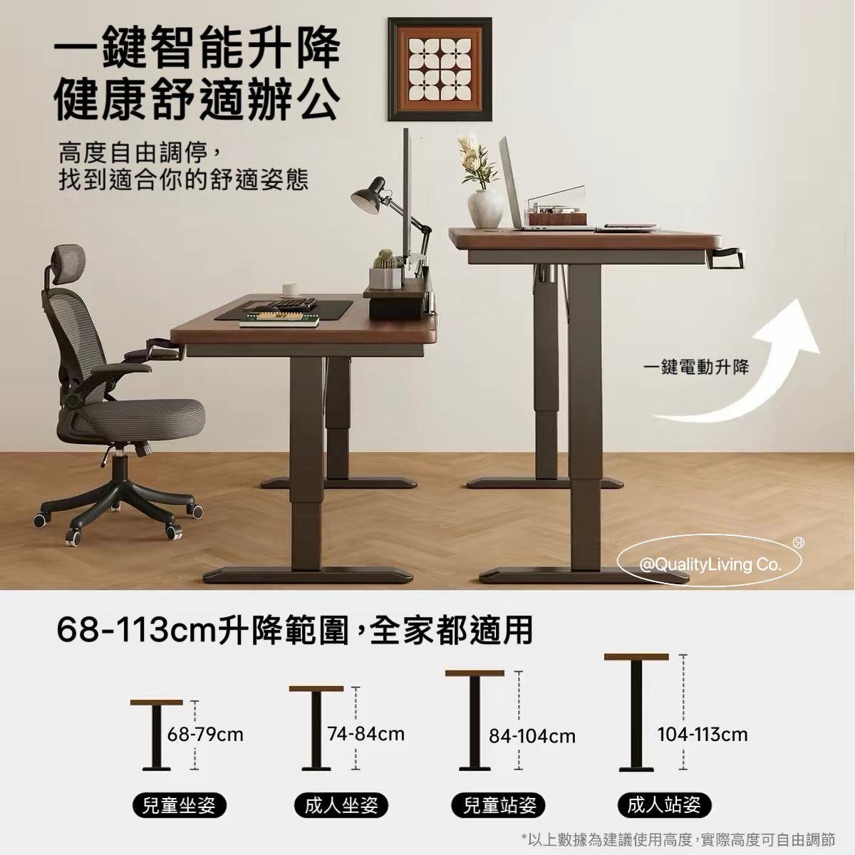 AEGIS 實木電動升降枱