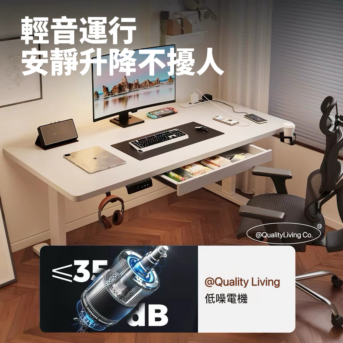 AEGIS 實木電動升降枱