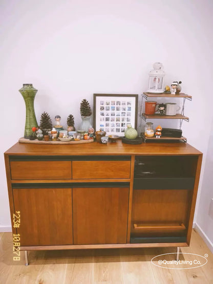 法式復古中古實木餐邊櫃咖啡櫃