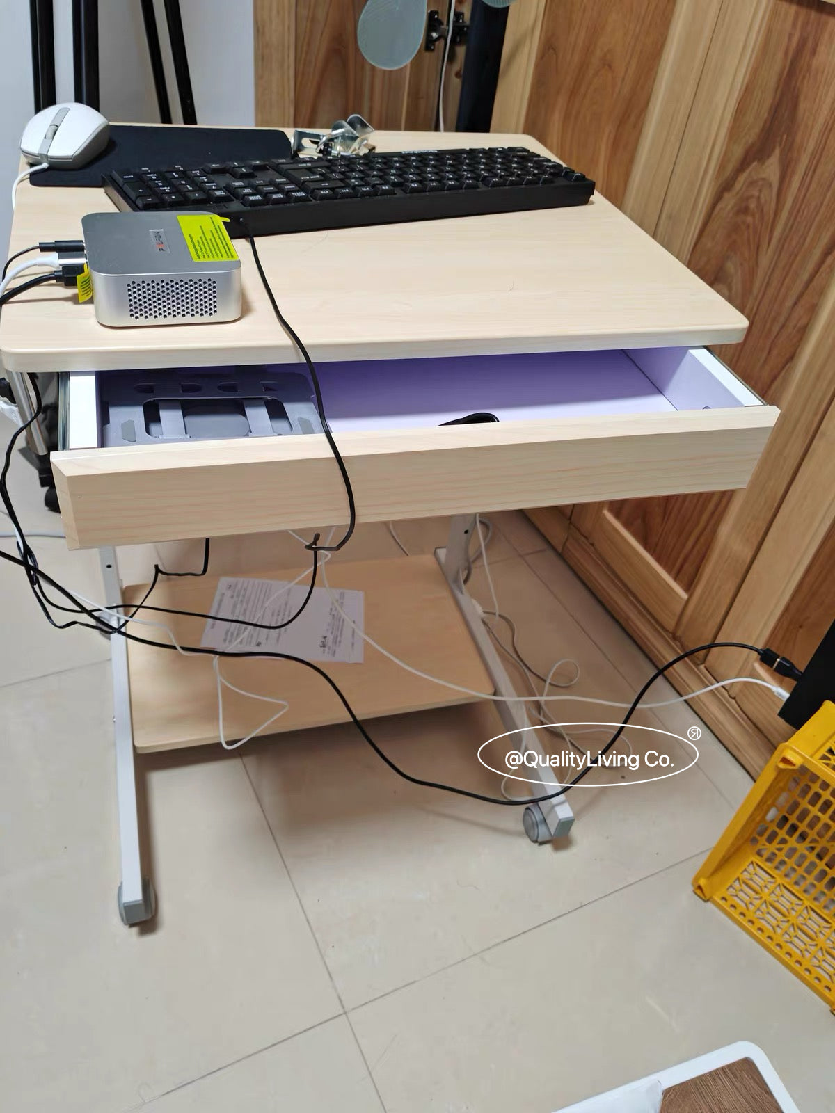 手提電腦移動桌收納置物架打印機檯