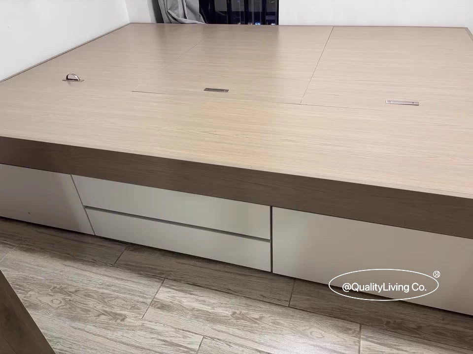 Maple- 實木床油壓床箱體儲物單人床（可訂造）