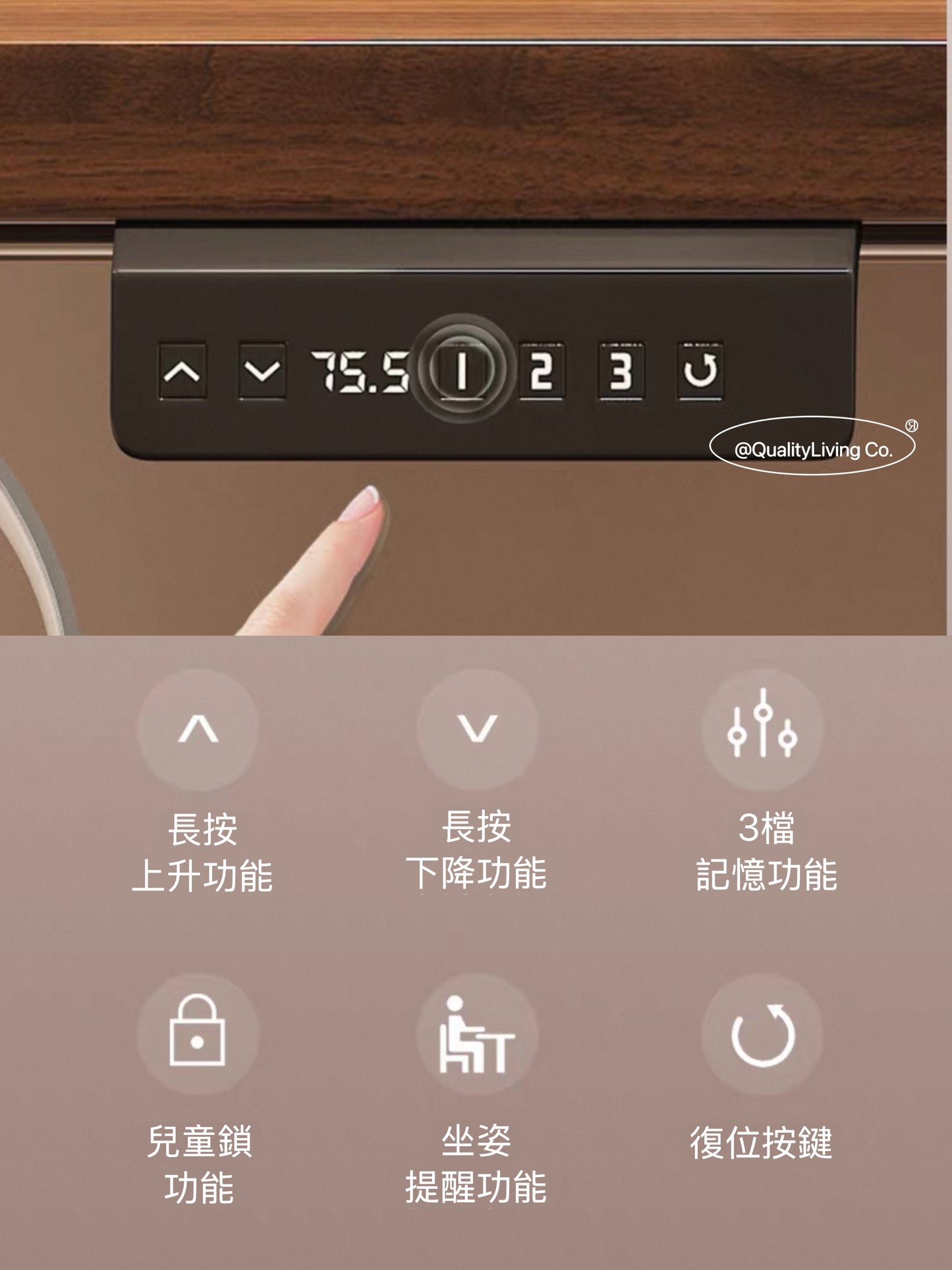 AEGIS 實木電動升降枱