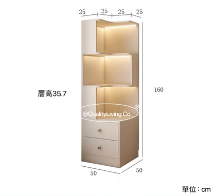 Maple- 床頭櫃轉角書架（可訂造）