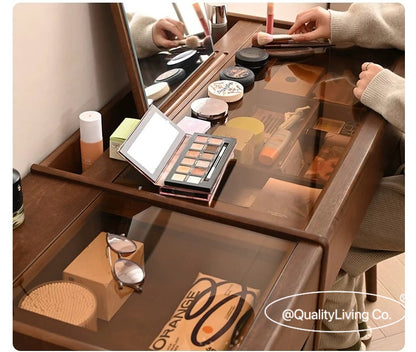 實木梳妝枱抽屜櫃一體
