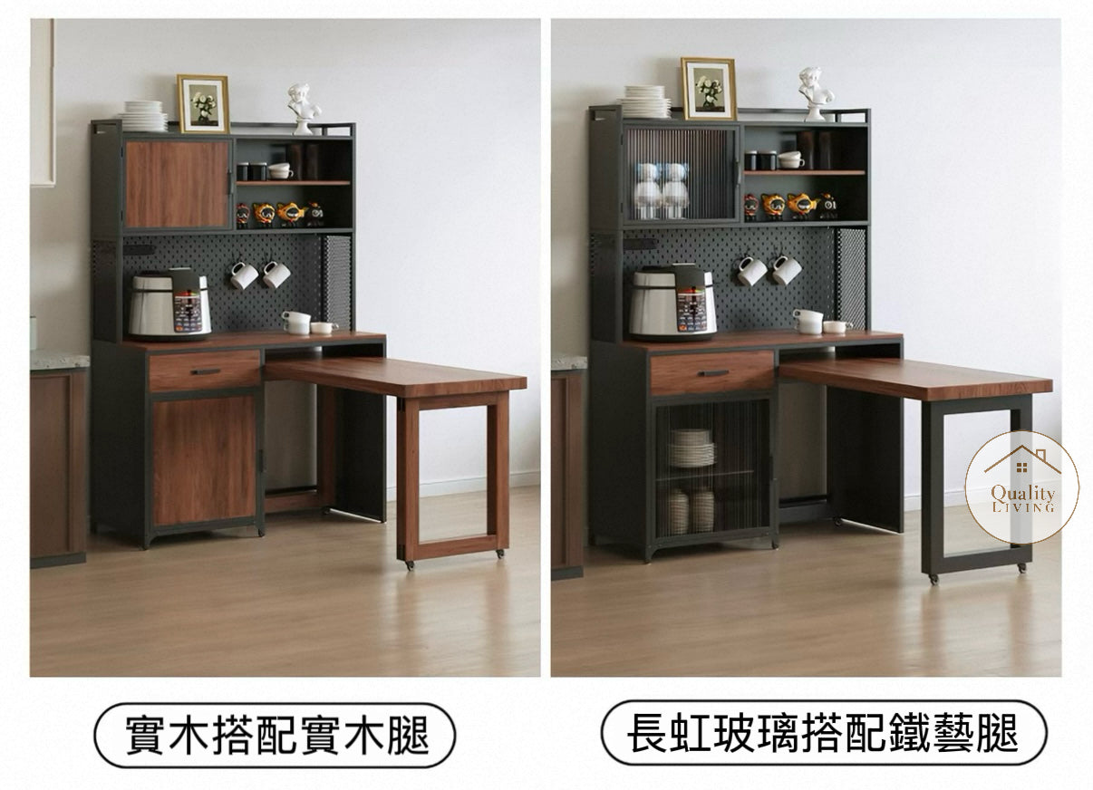 NOCE 復古實木餐邊櫃餐枱