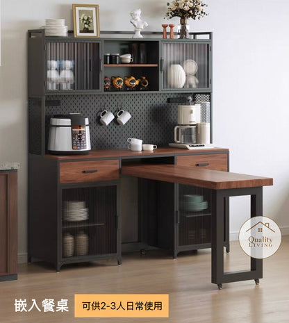 NOCE 復古實木餐邊櫃餐枱