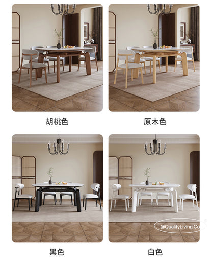 BIRCHLEY岩板伸縮餐枱 白蠟木