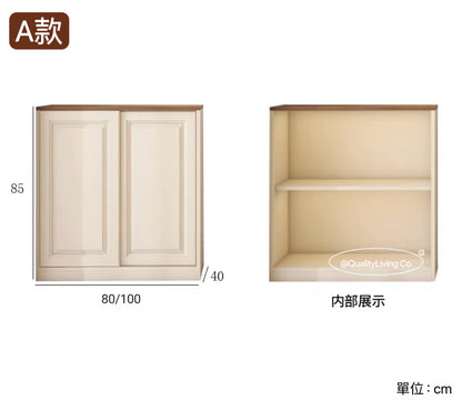 Maple- 實木復古組合櫃玻璃門 可定制