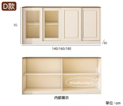 Maple- 實木復古組合櫃玻璃門 可定制
