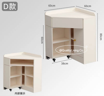 Maple- 實木奶油風梳妝台書櫃書桌一體（可訂造）