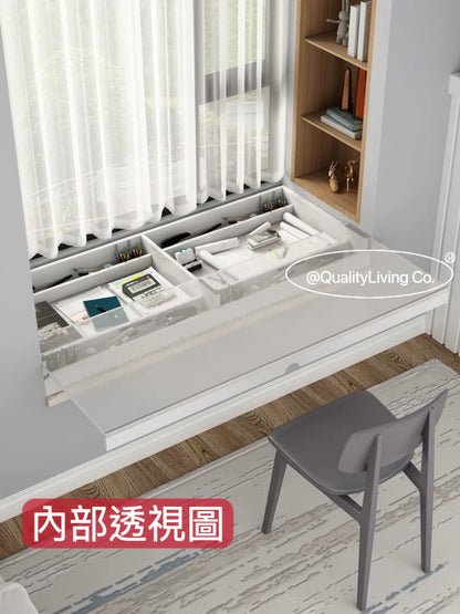 Maple- 實木飄窗抽拉式枱面 窗台書桌（可訂造）