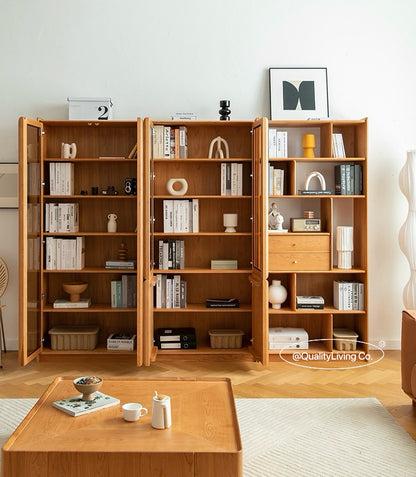 日式實木書櫃展示櫃