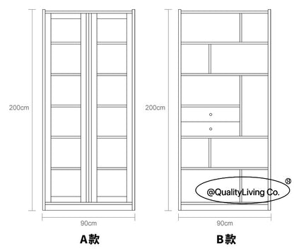 日式實木書櫃展示櫃
