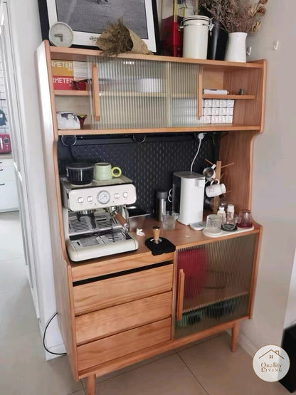 MOKA 復古實木餐邊櫃