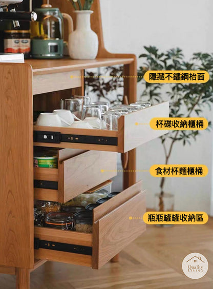 MOKA 復古實木餐邊櫃
