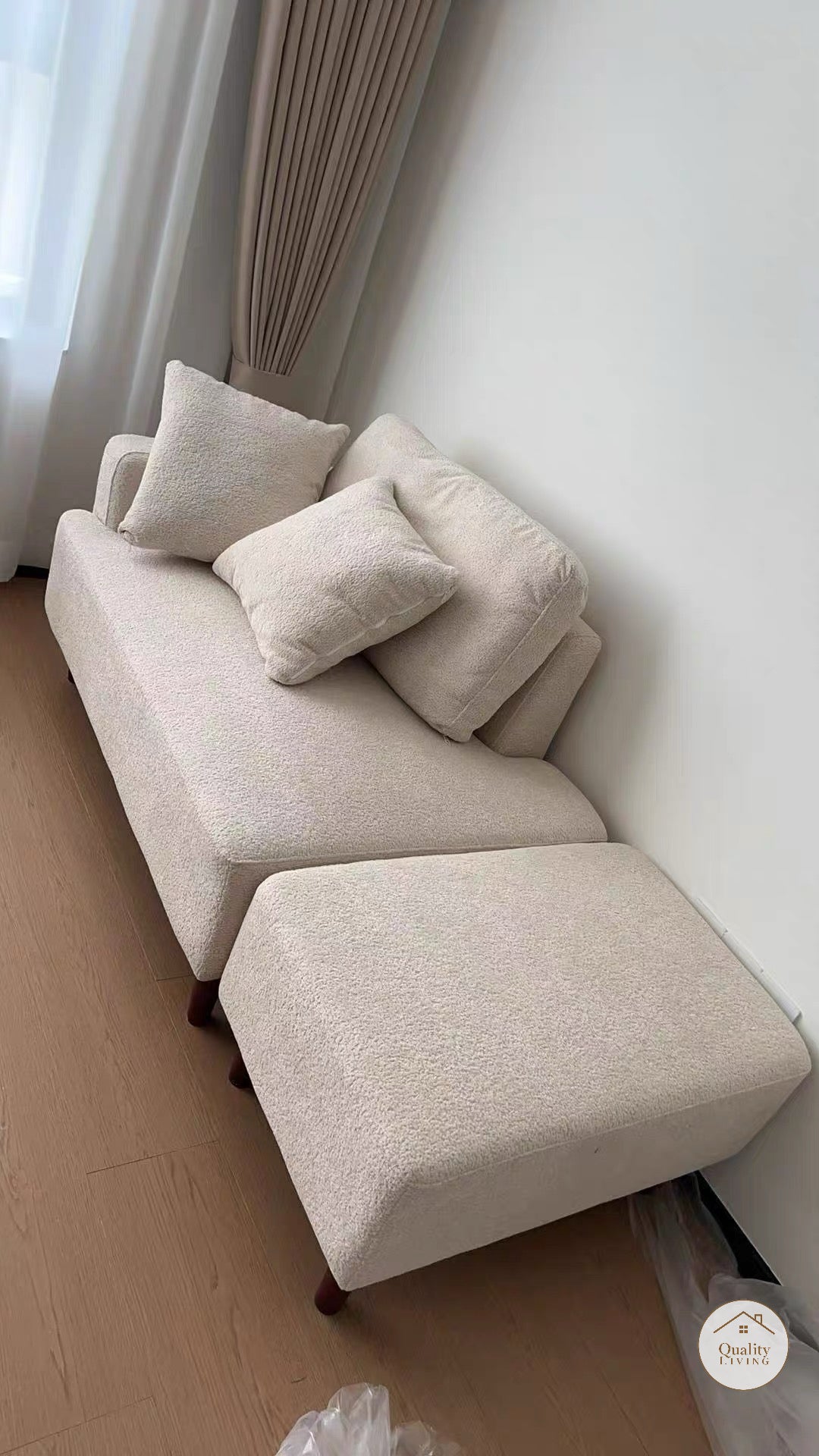 北歐布藝模塊L型梳化
