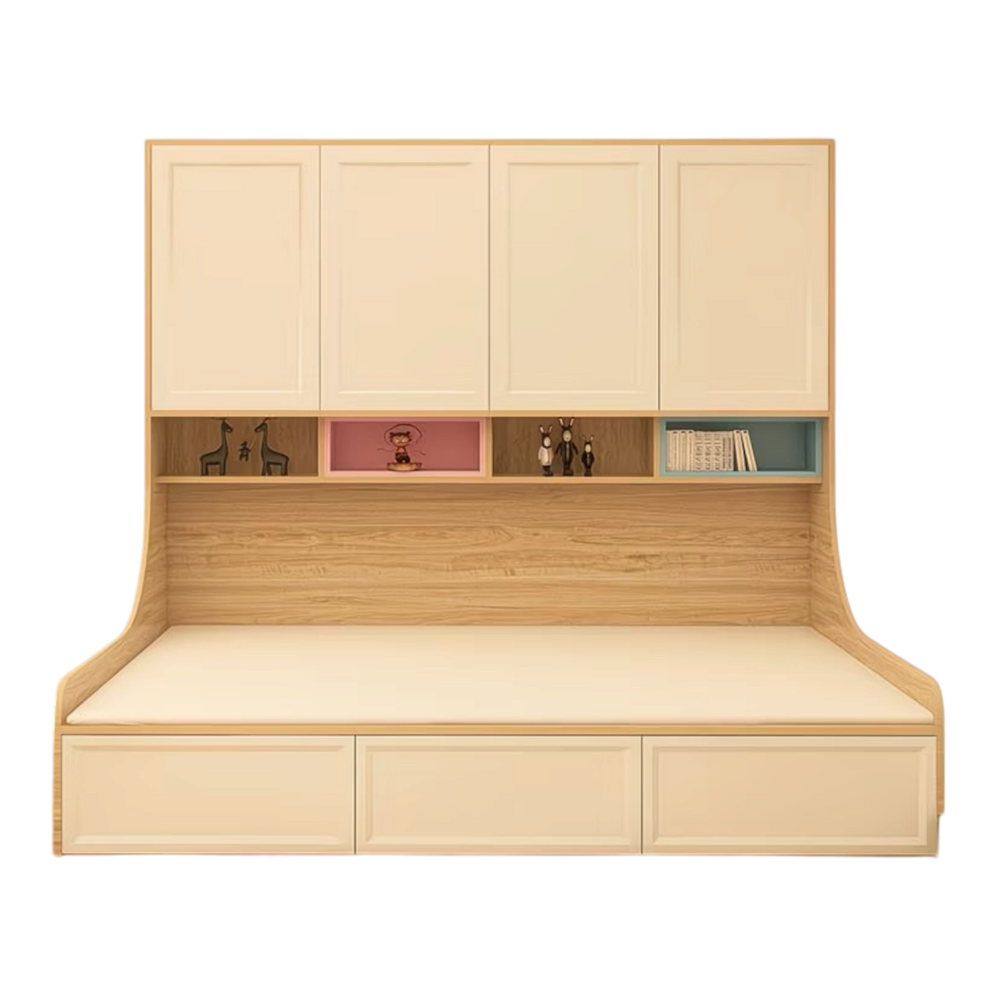 LUNO 實木組合床收納儲物床